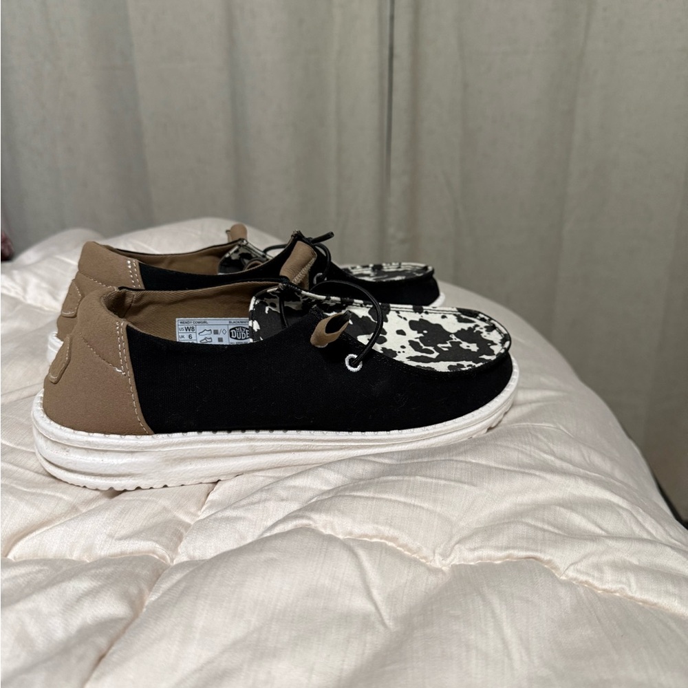 Hey Dude Black and White Patterned Shoes - Picture 2 of 4